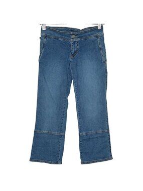 Polo Jeans Ralph Lauren Women 2 Blue Denim Cropped Crop Jeans Pants Y2K 2000s